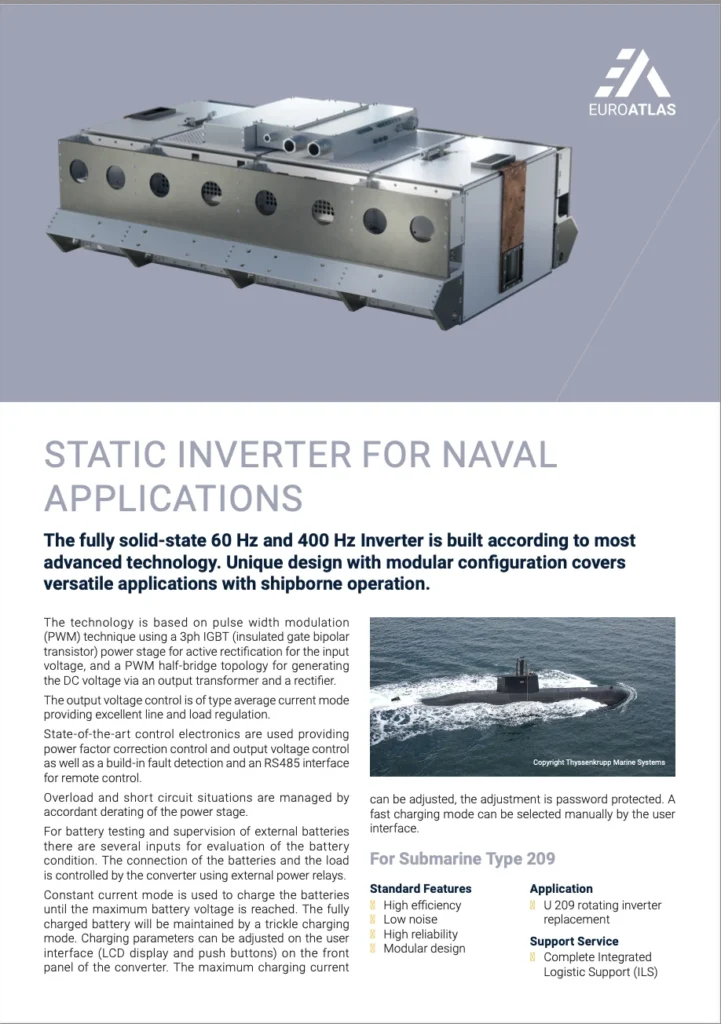 Static Inverter for Naval Applications